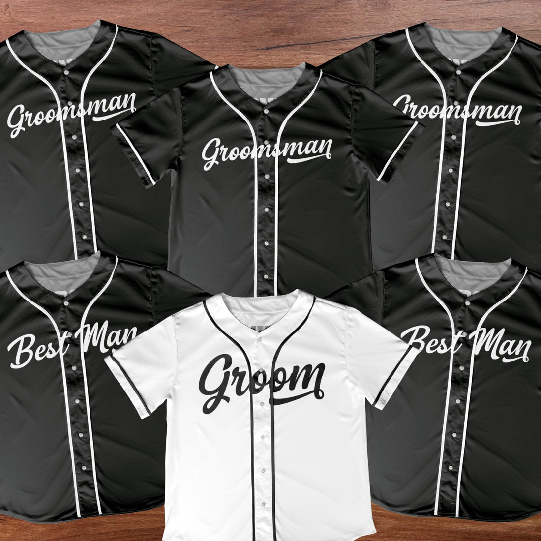Custom Bachelor Party Groomsmen Best Man Gift Baseball Jersey Shirt