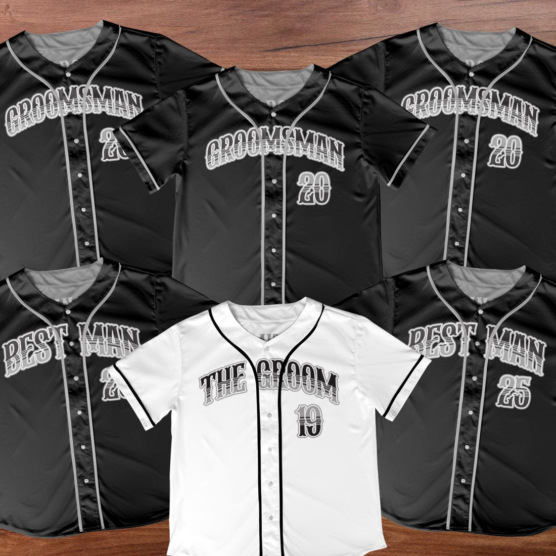 Custom Bachelor Party Groomsmen Best Man Gift Baseball Jersey Shirt