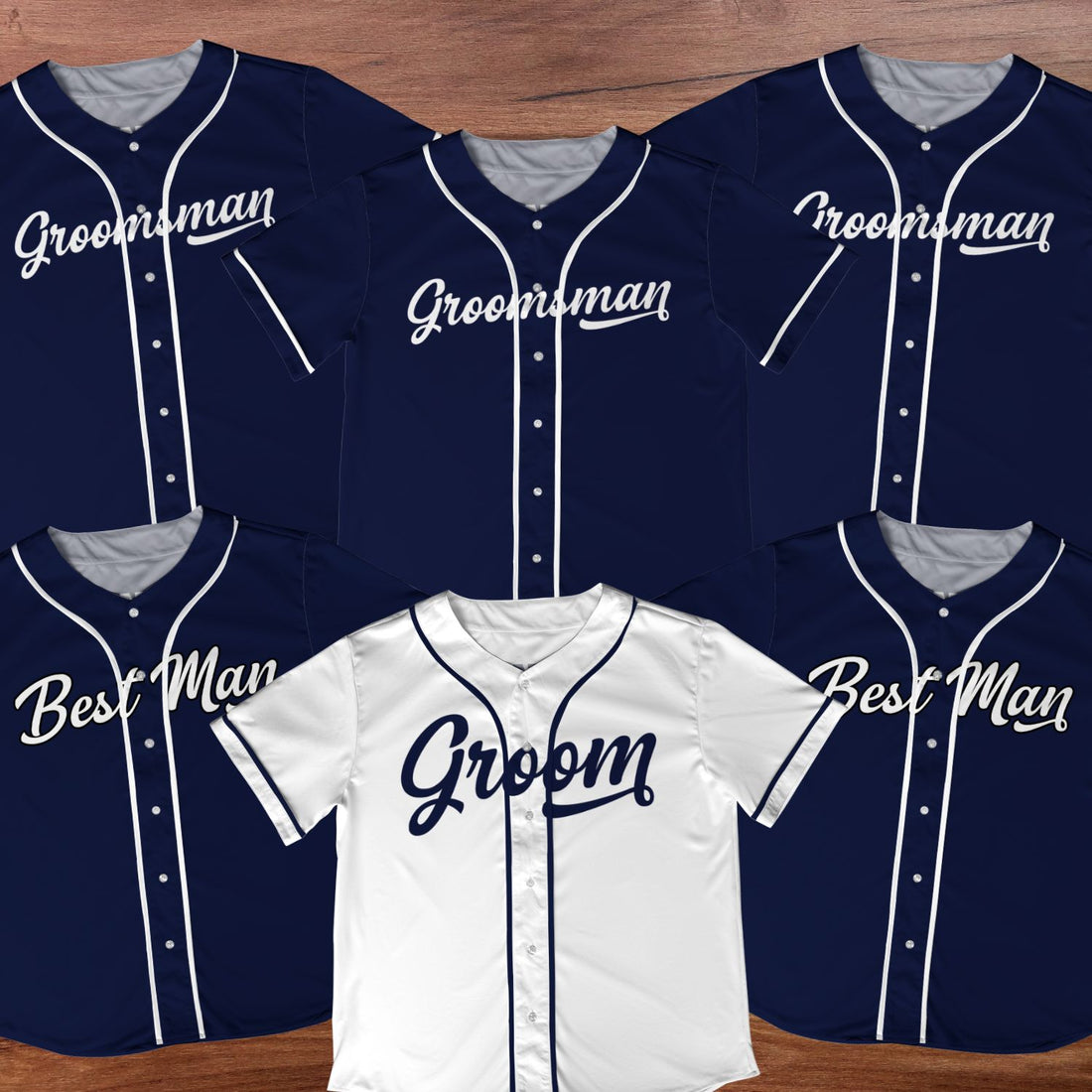 Custom Bachelor Party Groomsmen Best Man Gift Baseball Jersey Shirt