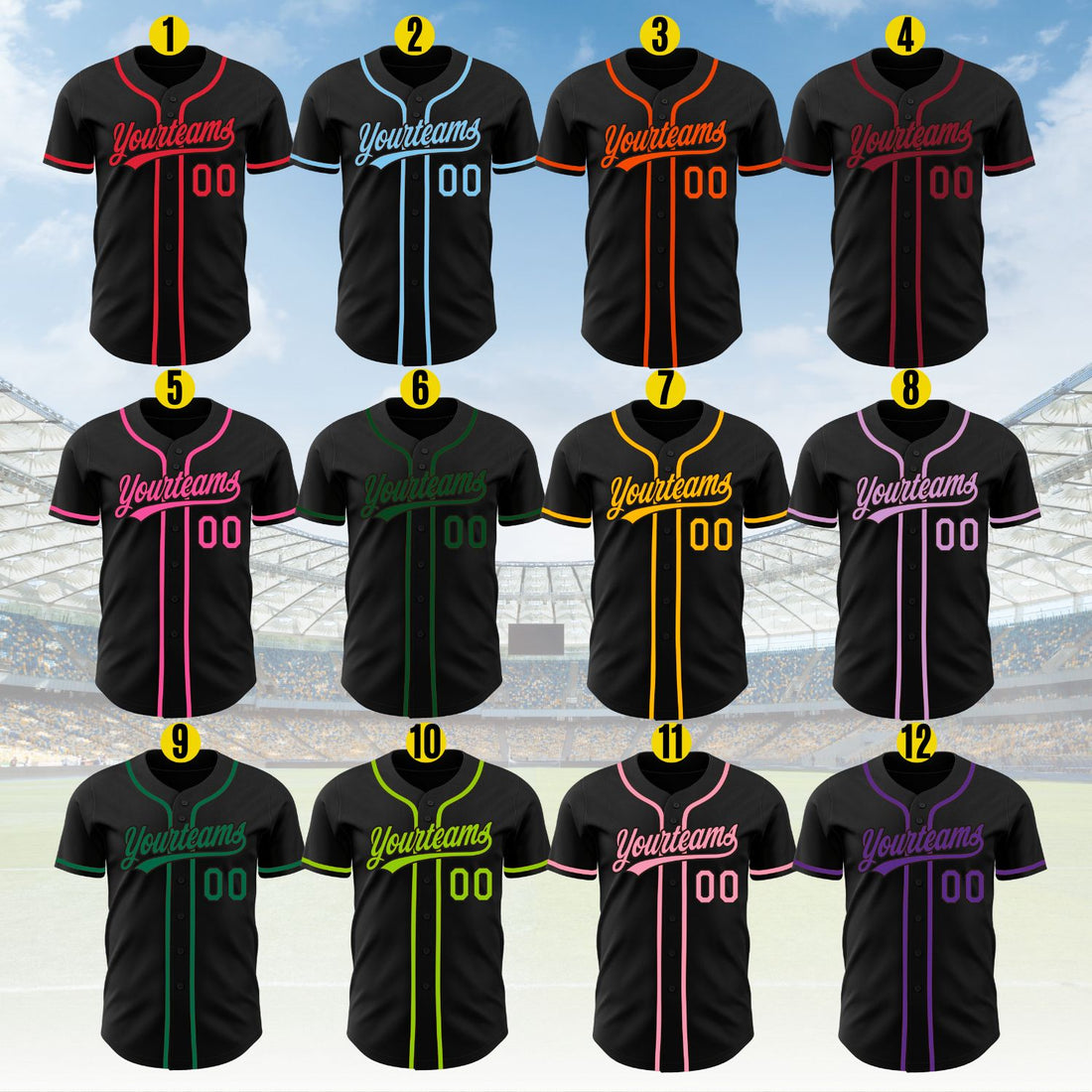 Custom Baseball Jersey Personalized Baseball Sports Uniform For Men Women Boy