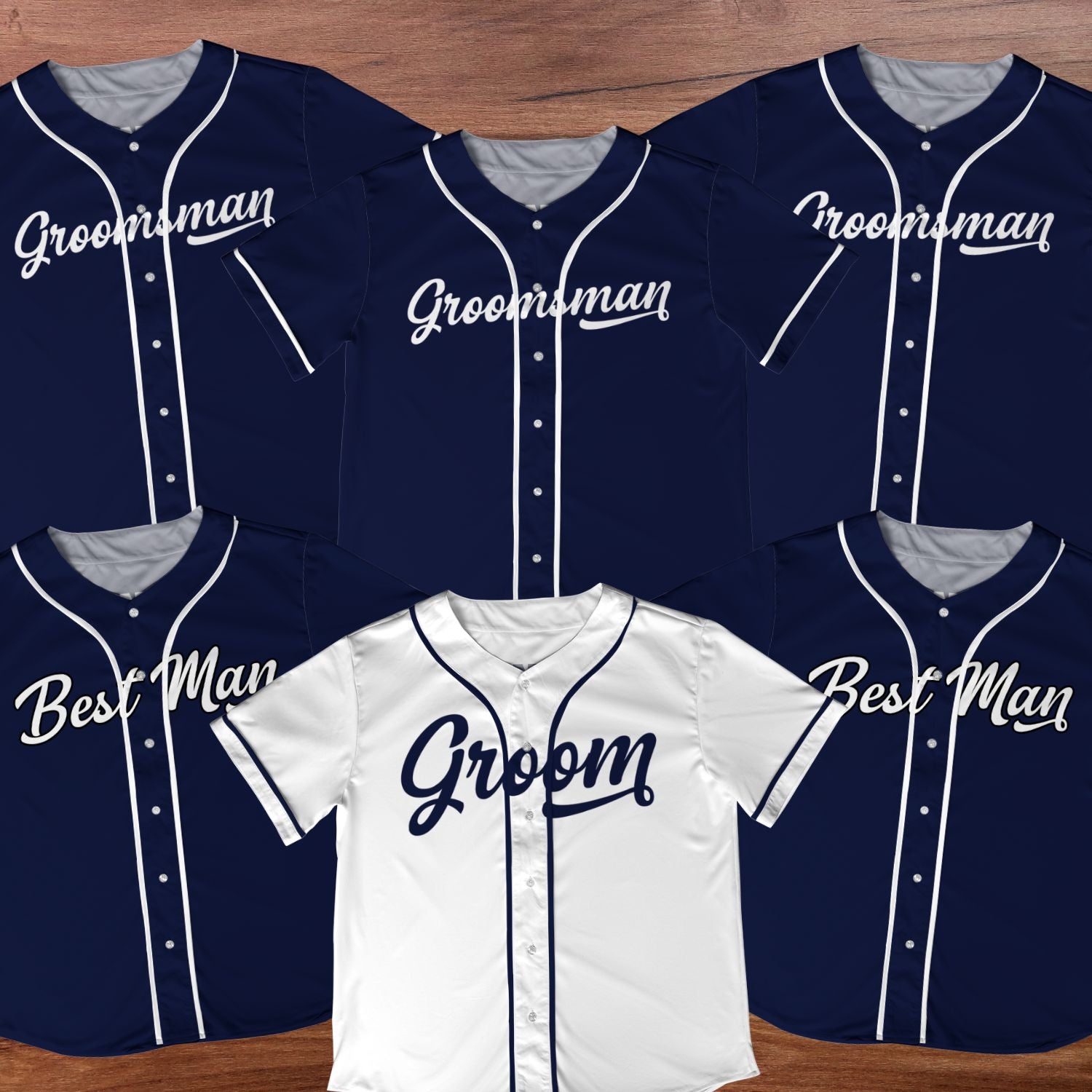 Custom Bachelor Party Groomsmen Best Man Gift Baseball Jersey Shirt