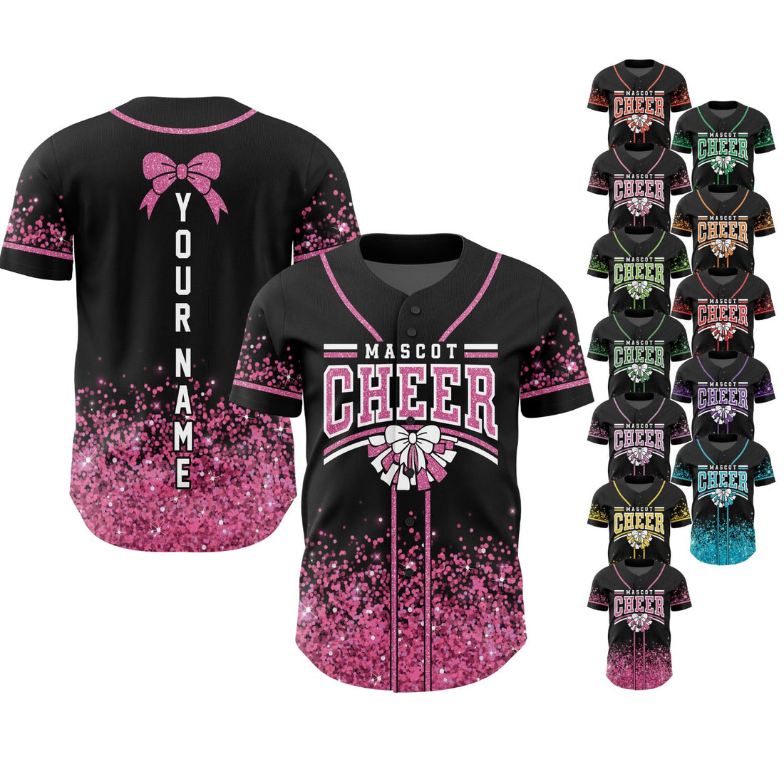 Custom Cheerleader Baseball Jersey Shirt For Moms, Coaches, And Cheer Teams