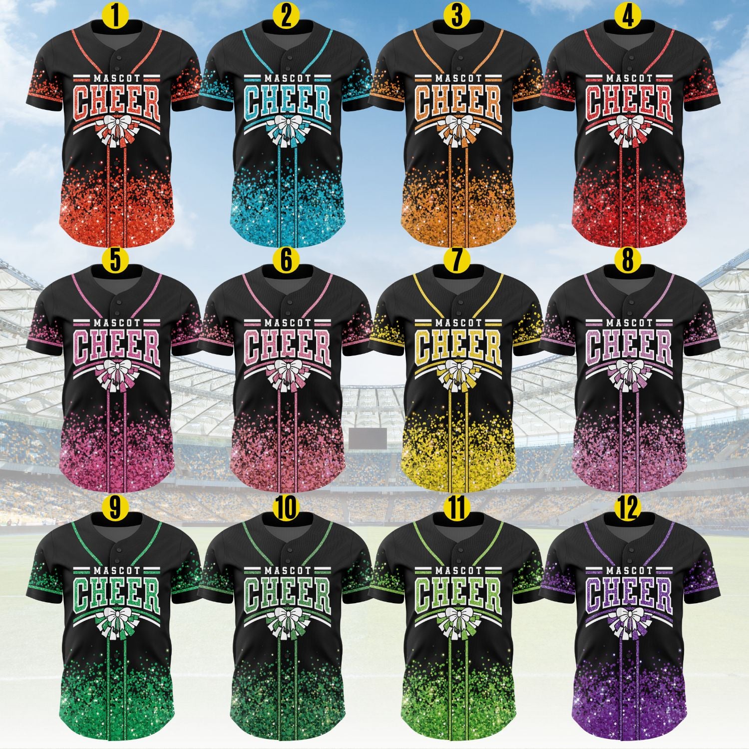 Custom Cheerleader Baseball Jersey Shirt For Moms, Coaches, And Cheer Teams