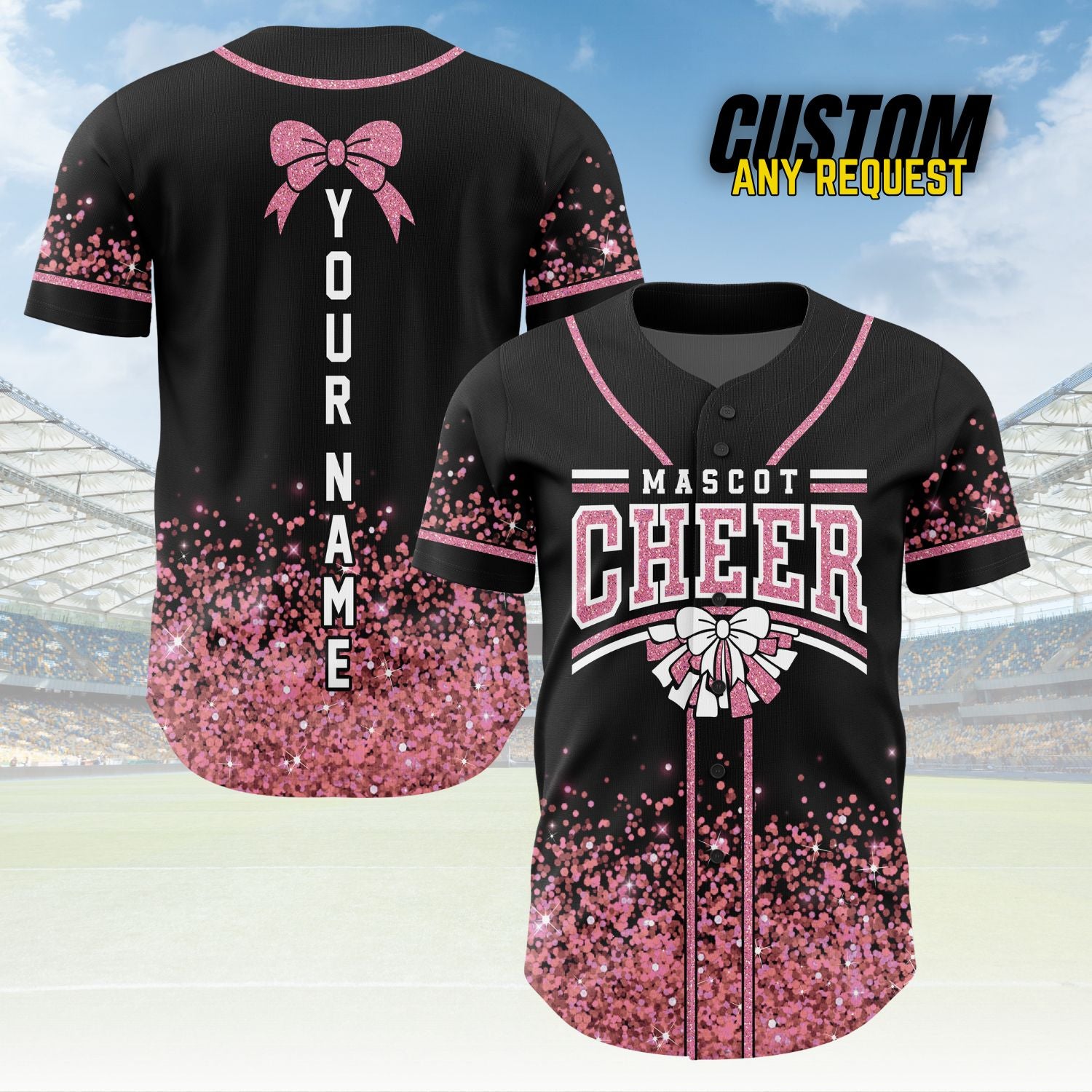 Custom Cheerleader Baseball Jersey Shirt For Moms, Coaches, And Cheer Teams