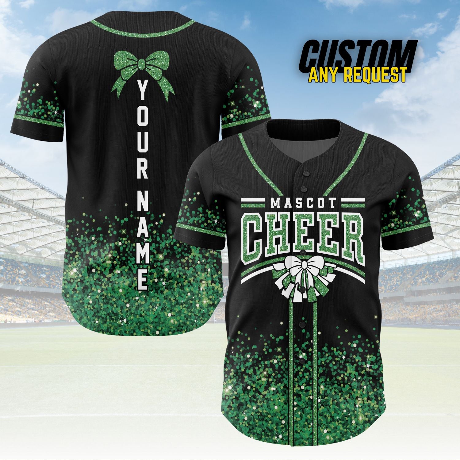 Custom Cheerleader Baseball Jersey Shirt For Moms, Coaches, And Cheer Teams