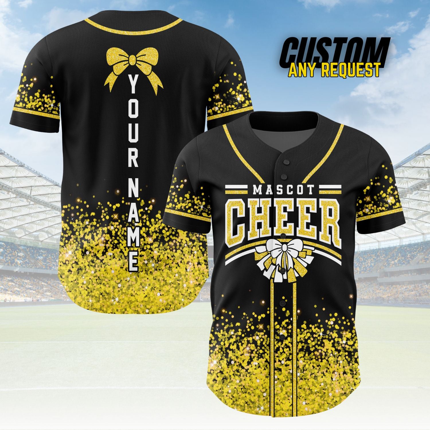 Custom Cheerleader Baseball Jersey Shirt For Moms, Coaches, And Cheer Teams