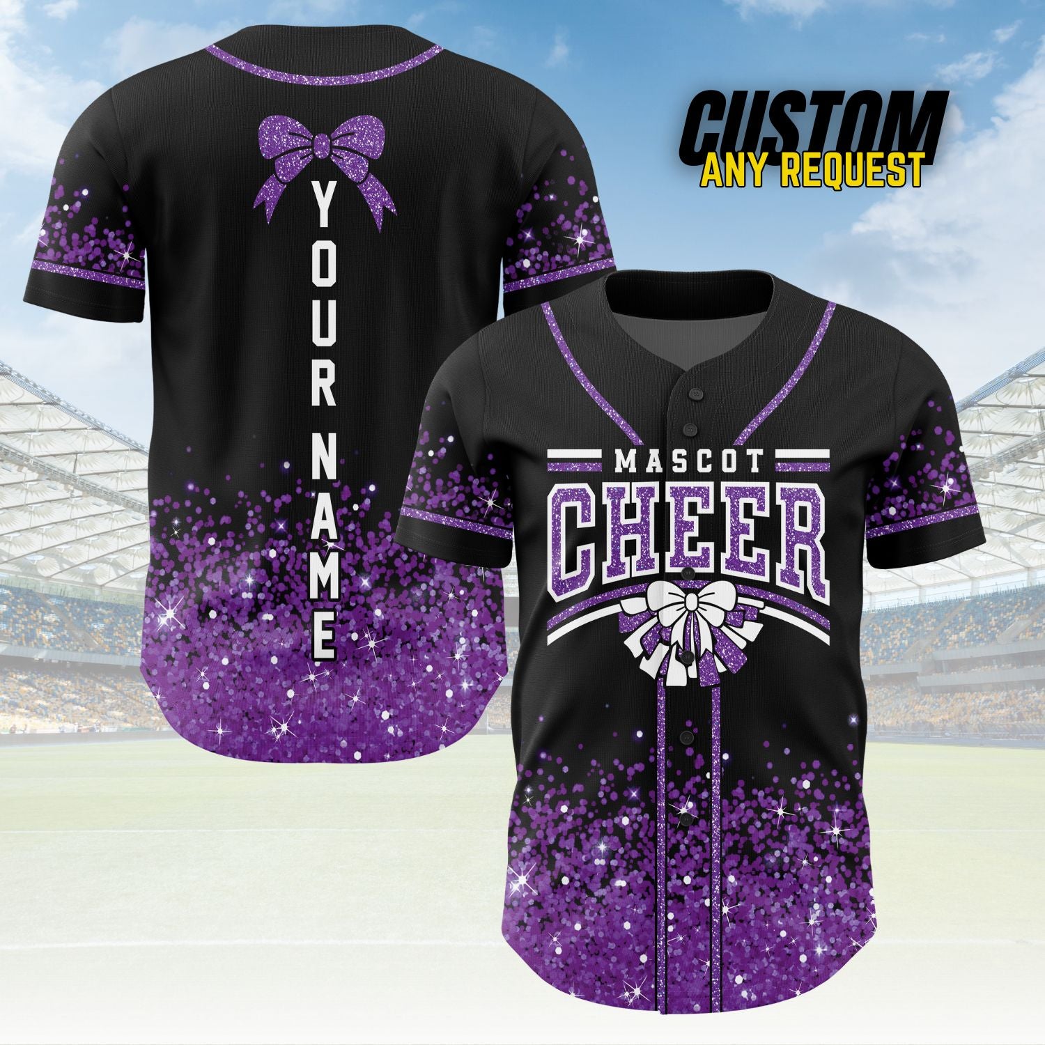 Custom Cheerleader Baseball Jersey Shirt For Moms, Coaches, And Cheer Teams