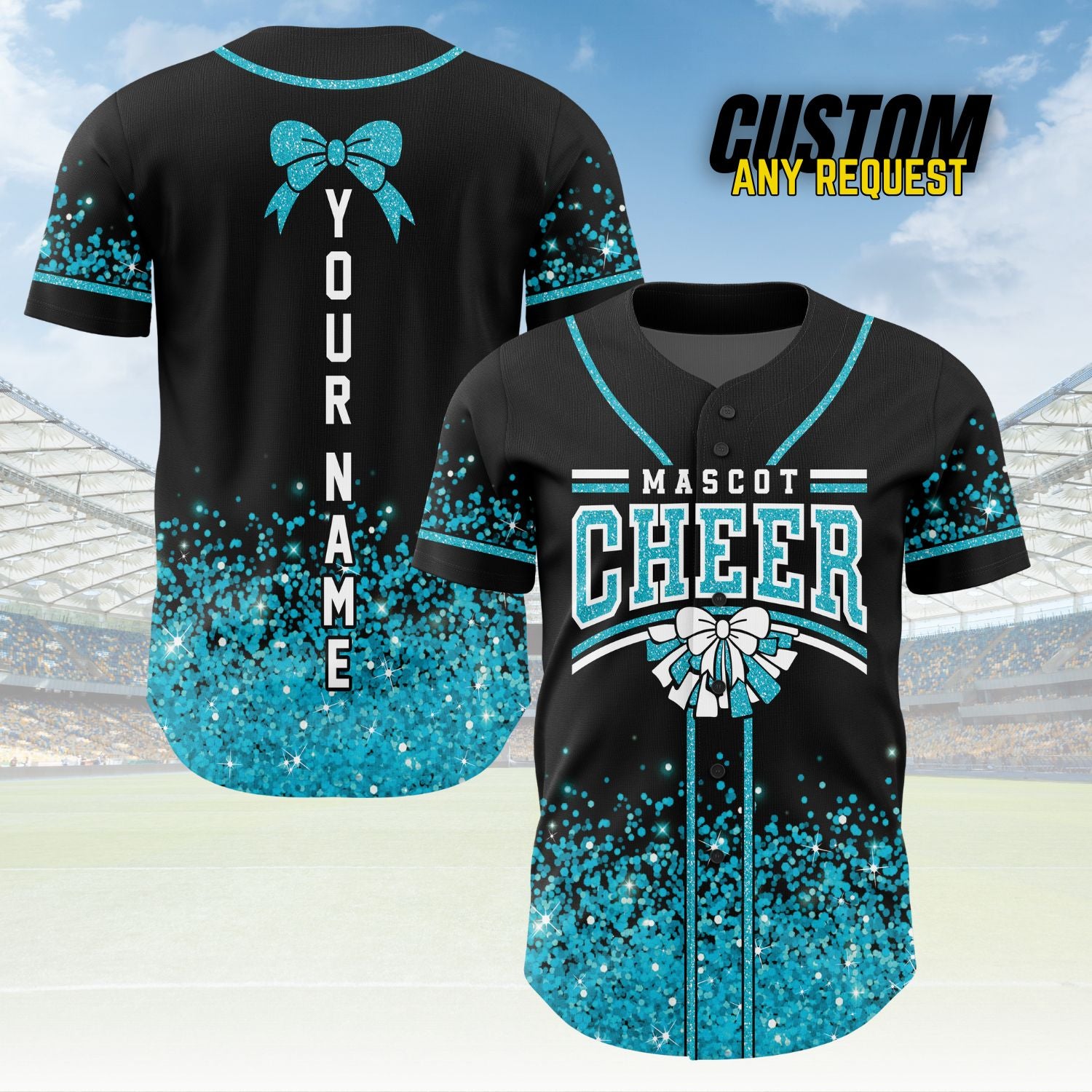 Custom Cheerleader Baseball Jersey Shirt For Moms, Coaches, And Cheer Teams