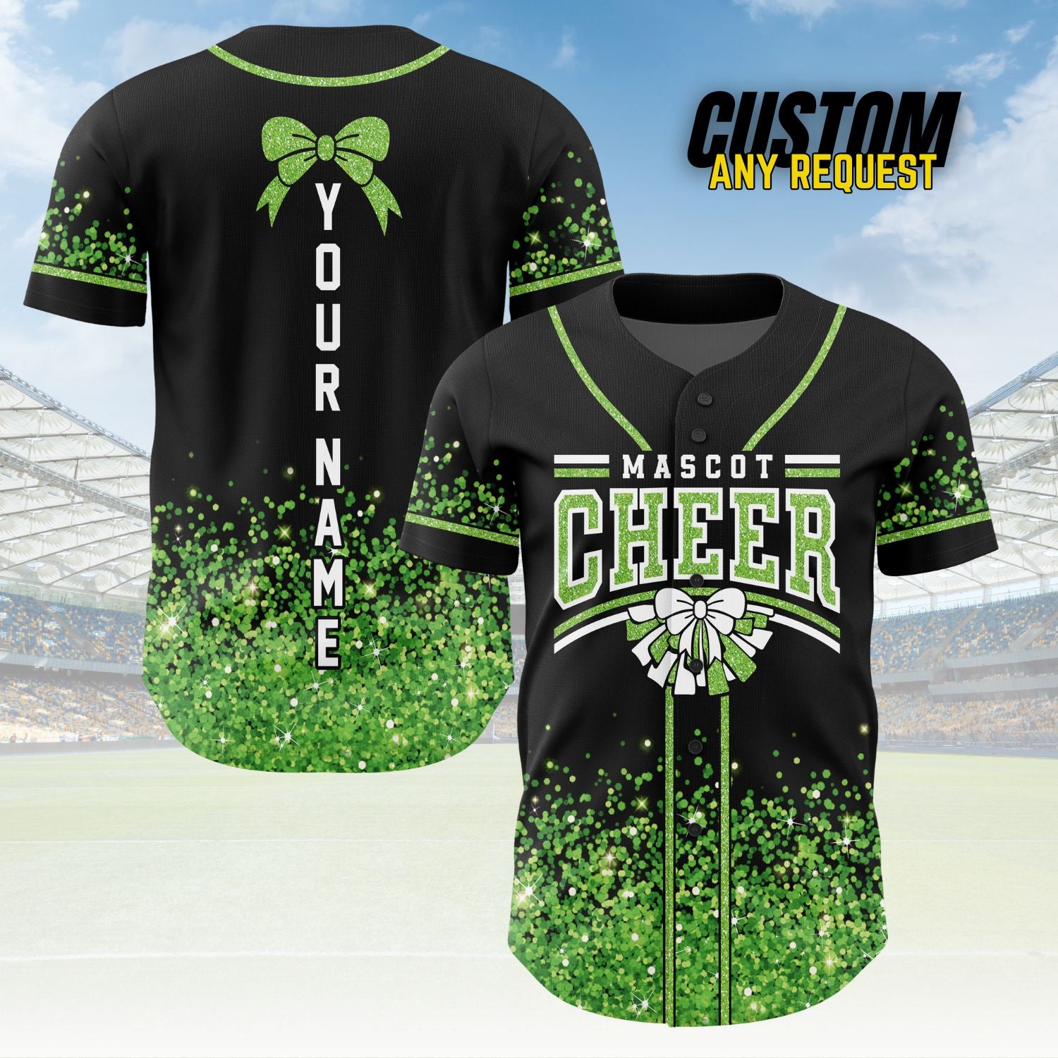 Custom Cheerleader Baseball Jersey Shirt For Moms, Coaches, And Cheer Teams