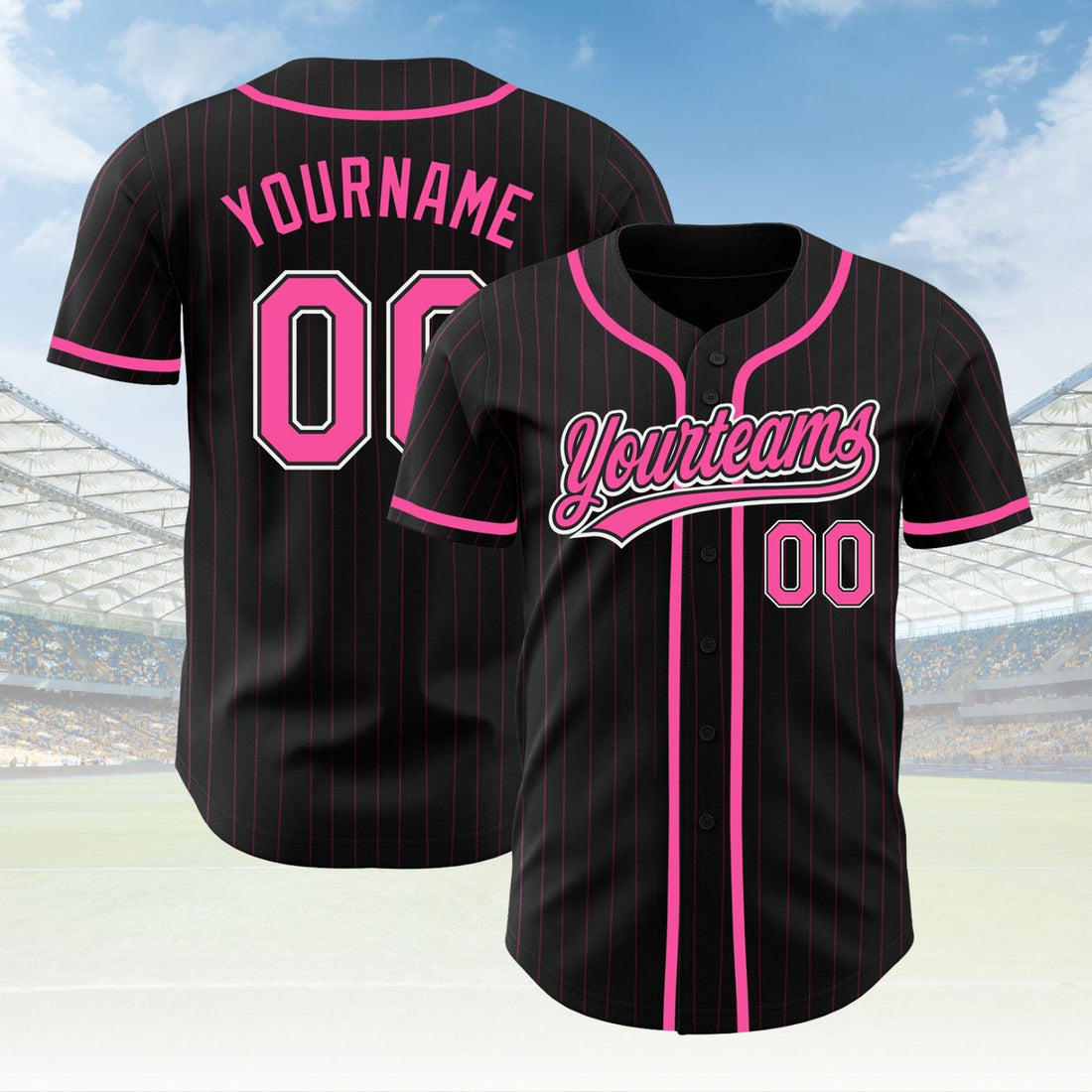 Custom Pinstripe Baseball Jersey Personalized Baseball Sports Uniform For Men Women Boy