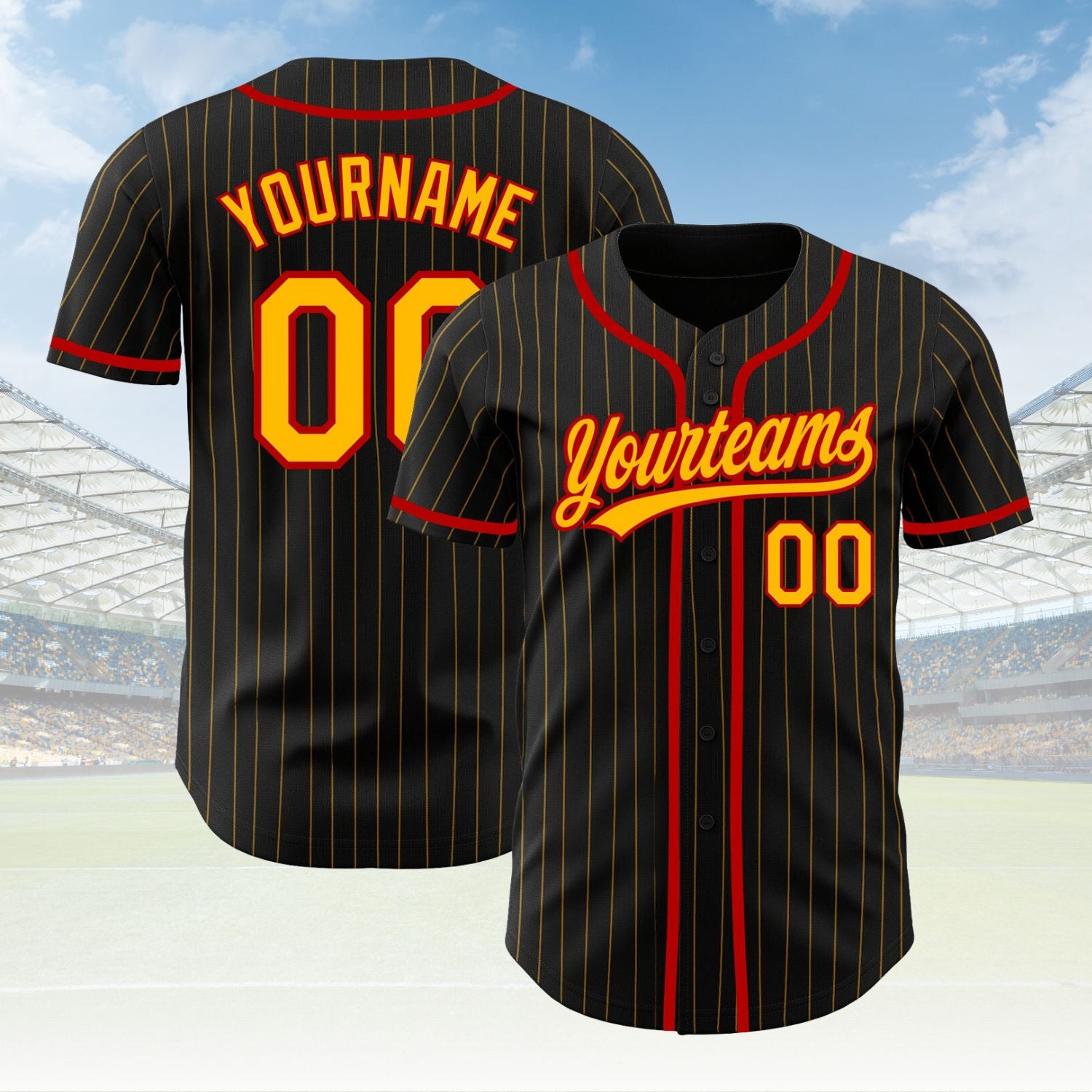 Custom Pinstripe Baseball Jersey Personalized Baseball Sports Uniform For Men Women Boy