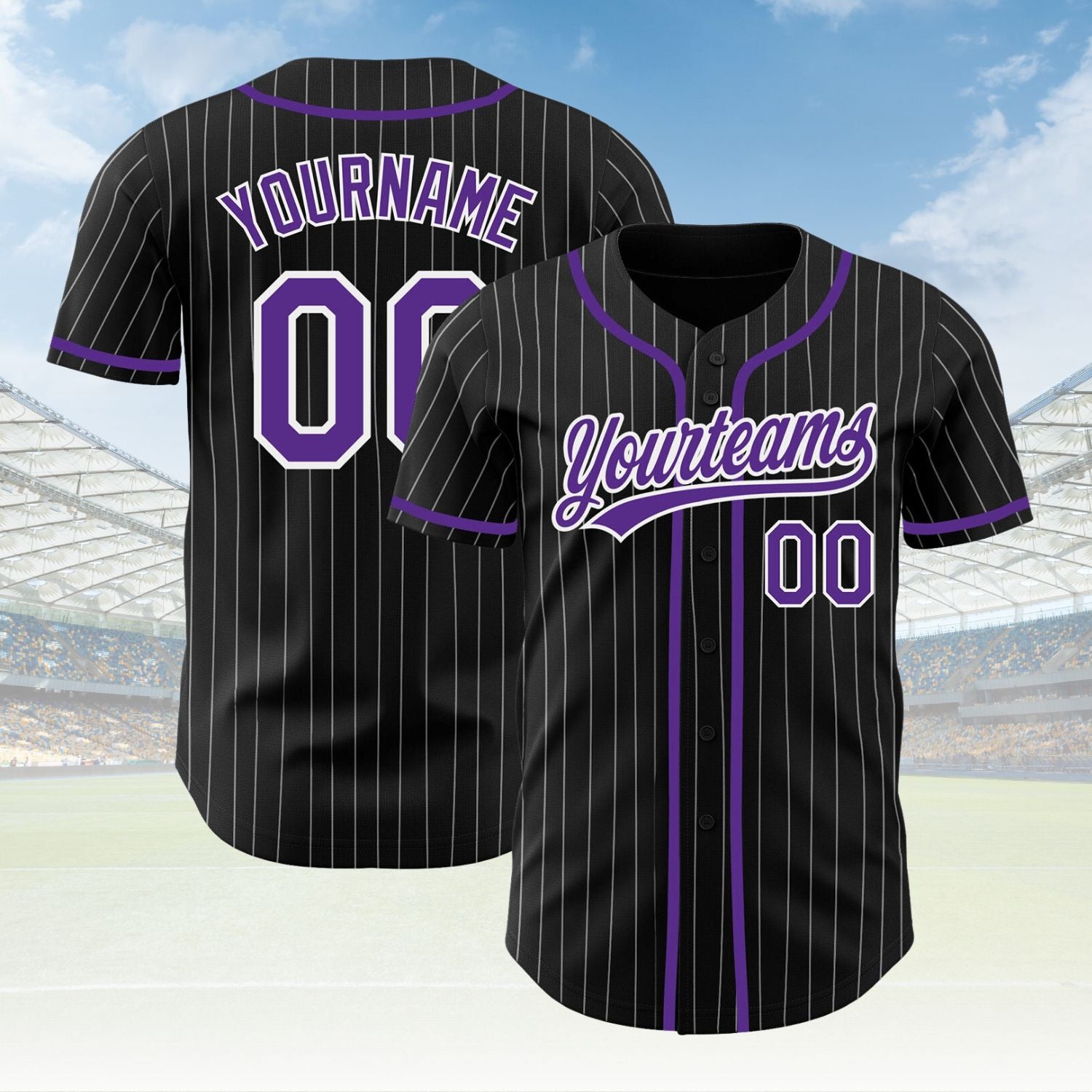 Custom Pinstripe Baseball Jersey Personalized Baseball Sports Uniform For Men Women Boy