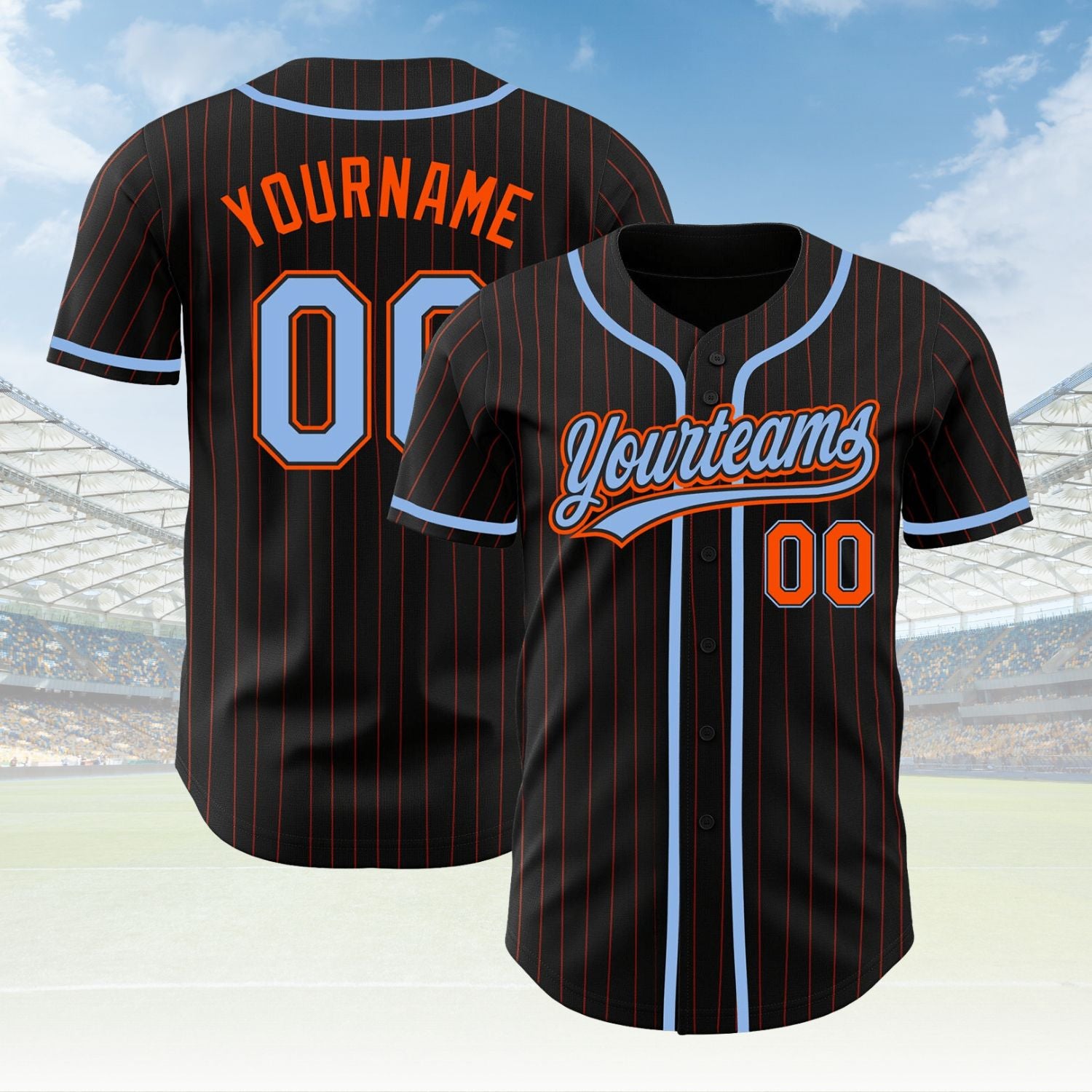 Custom Pinstripe Baseball Jersey Personalized Baseball Sports Uniform For Men Women Boy