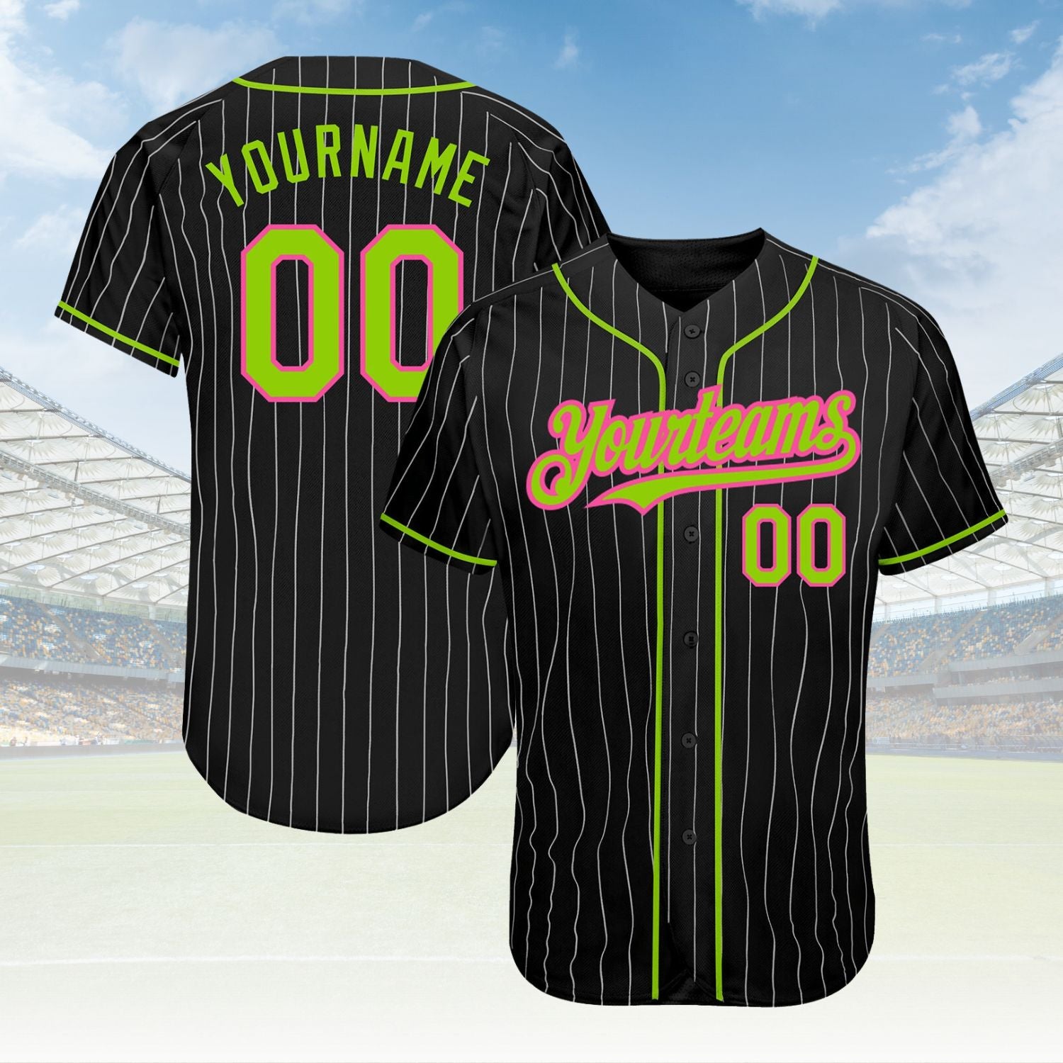 Custom Pinstripe Baseball Jersey Personalized Baseball Sports Uniform For Men Women Boy