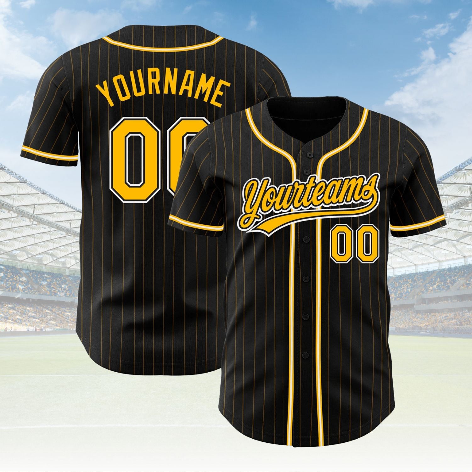 Custom Pinstripe Baseball Jersey Personalized Baseball Sports Uniform For Men Women Boy