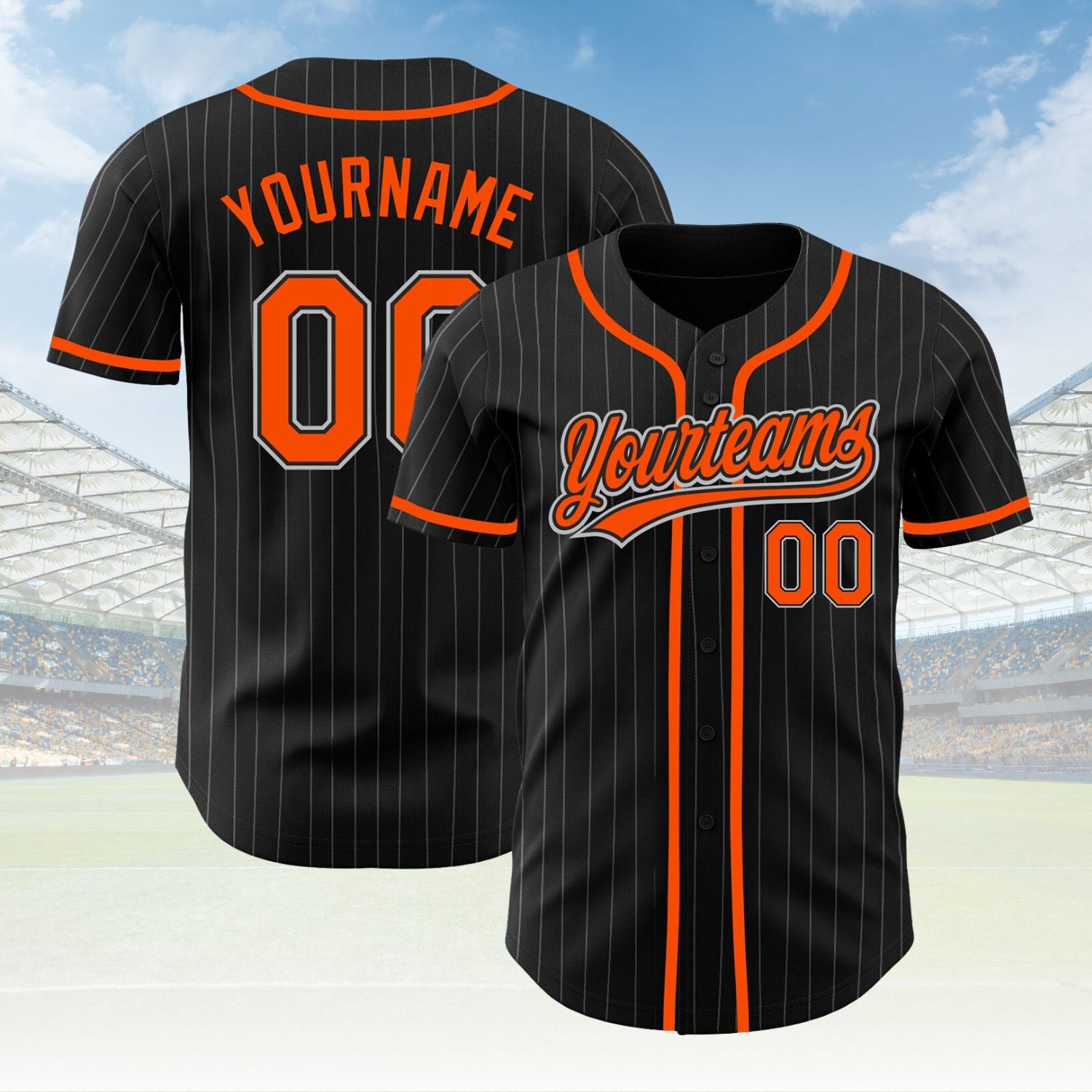 Custom Pinstripe Baseball Jersey Personalized Baseball Sports Uniform For Men Women Boy